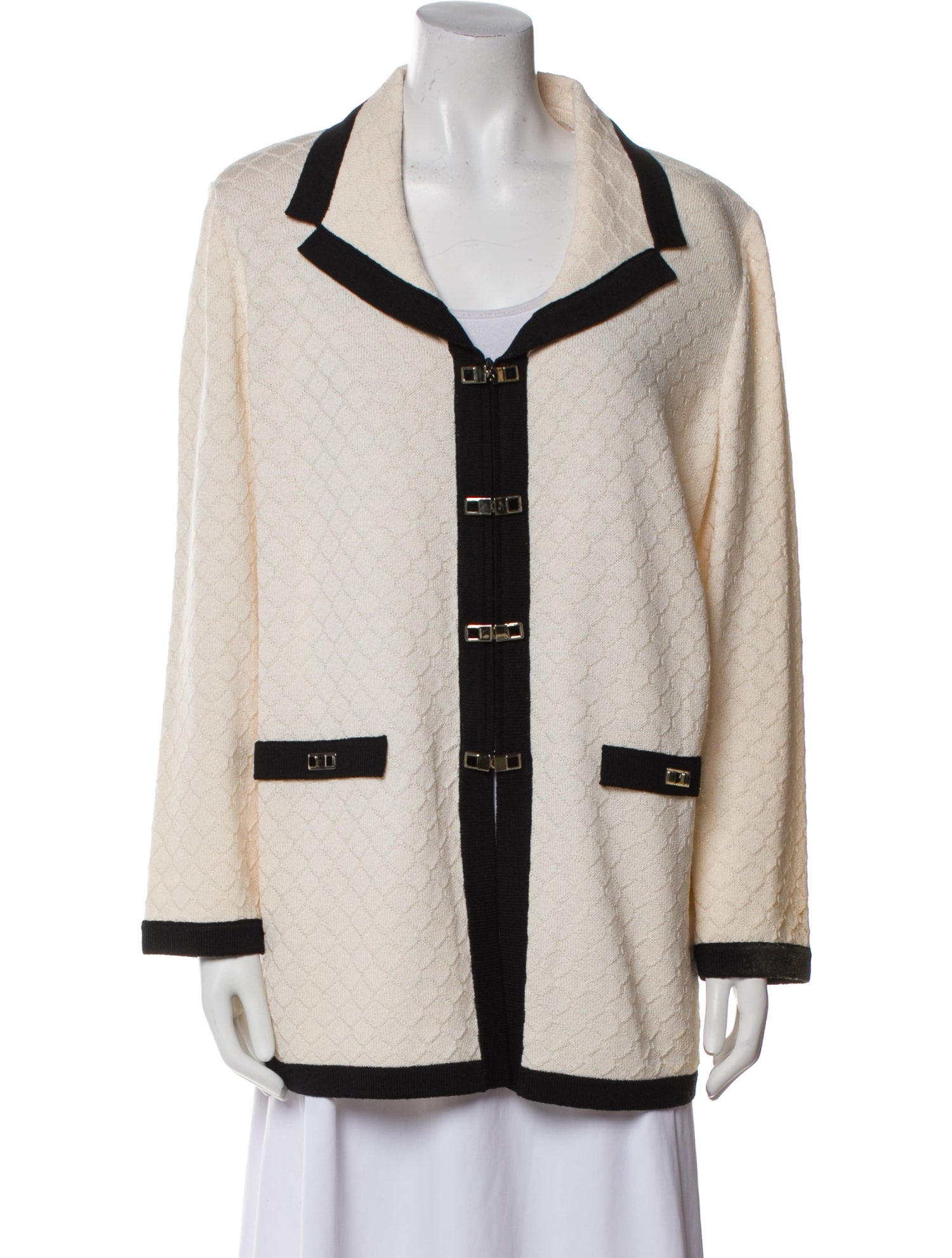 St. John Collection Colorblock Pattern Coat