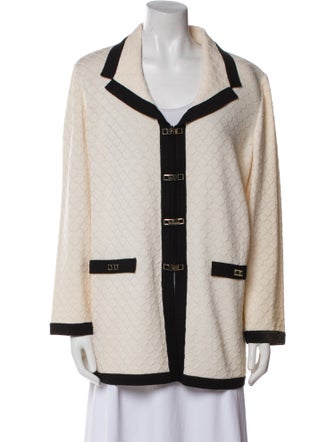 St. John Collection Colorblock Pattern Coat