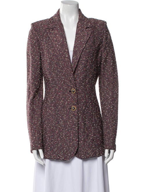 St. John Collection Wool Tweed Pattern Blazer