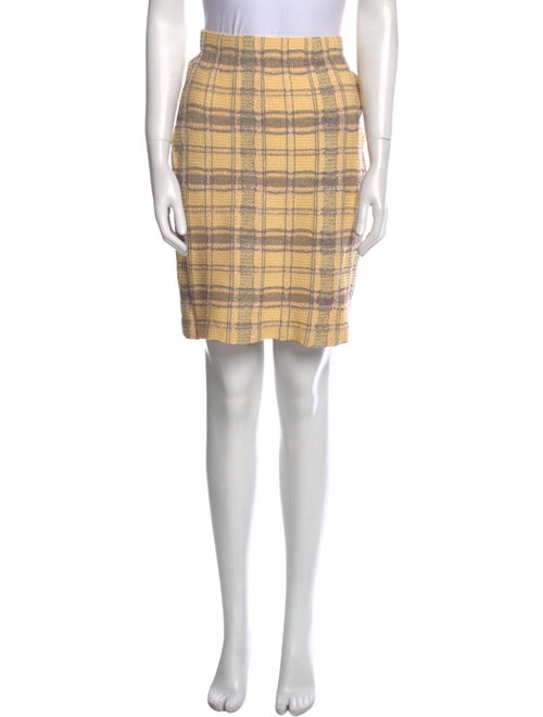 St. John Collection Plaid Print Knee-Length Skirt