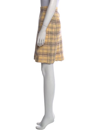 St. John Collection Plaid Print Knee-Length Skirt