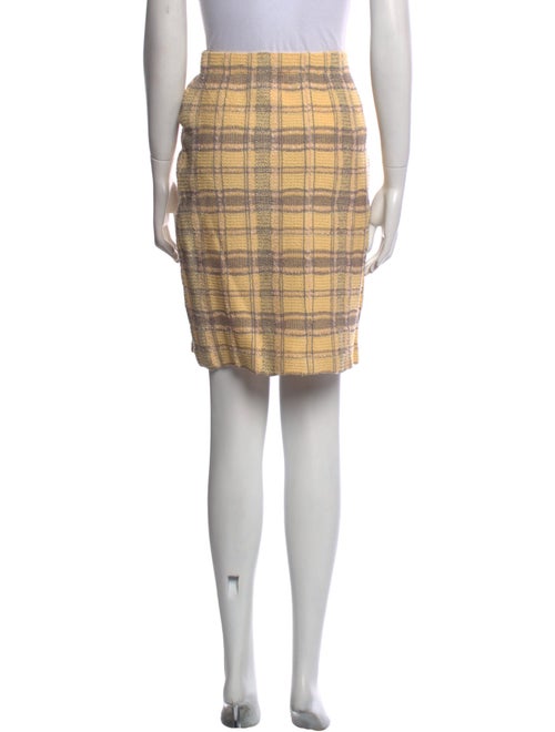 St. John Collection Plaid Print Knee-Length Skirt