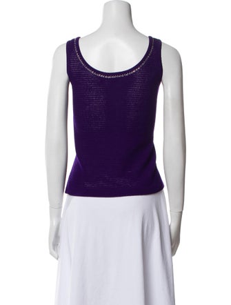 St. John Collection Scoop Neck Sleeveless Top