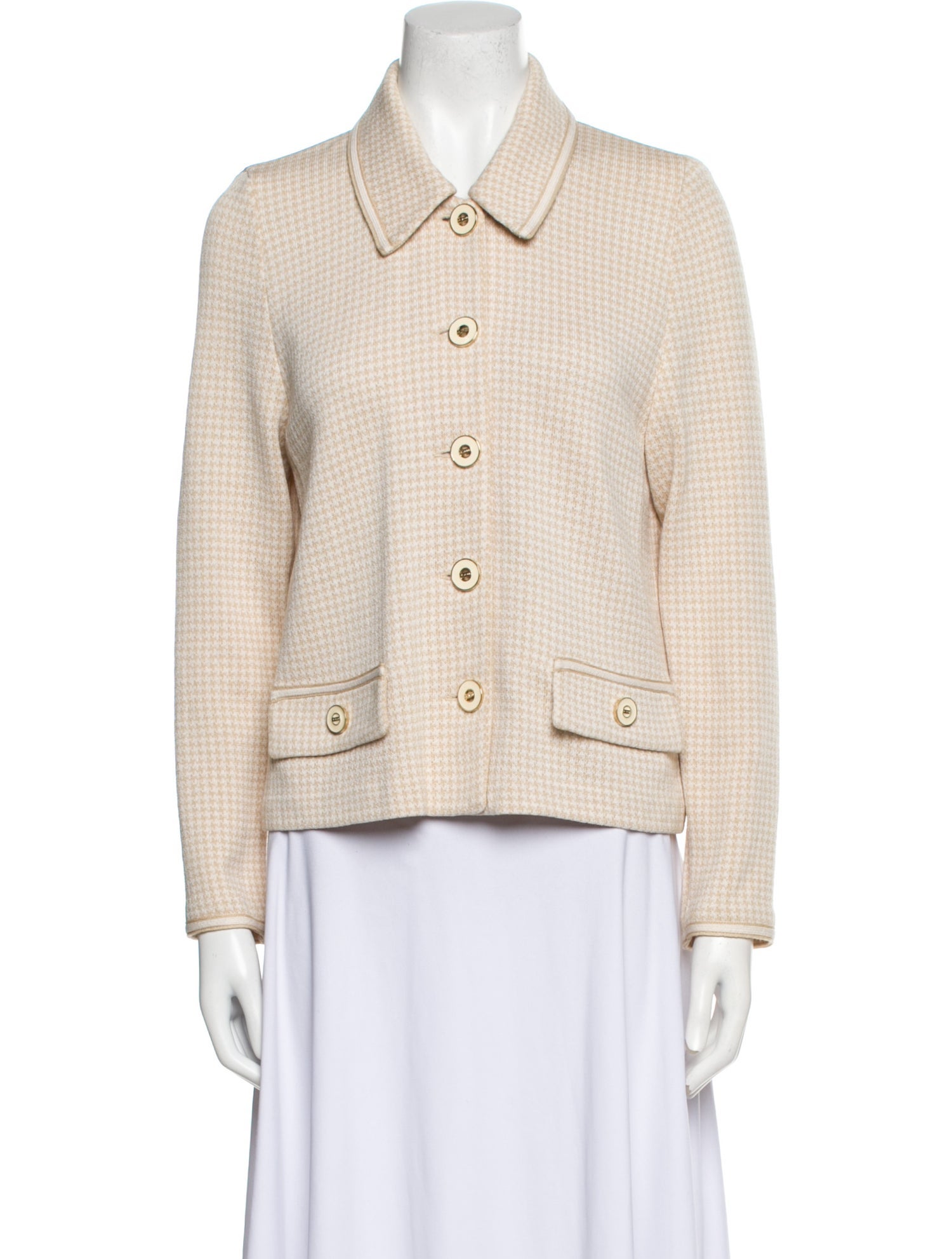 St. John Collection Houndstooth Print Blazer