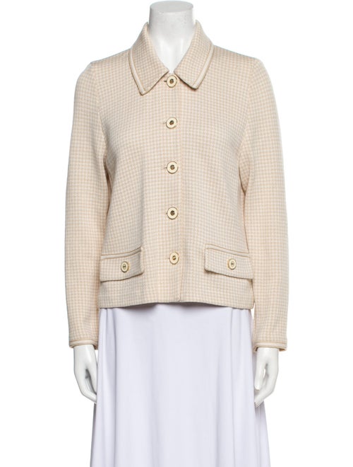 St. John Collection Houndstooth Print Blazer