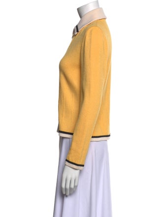 St. John Collection Wool Colorblock Pattern Top