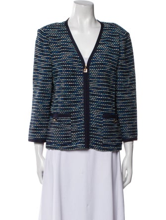 St. John Collection Wool Tweed Pattern Jacket