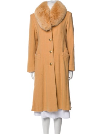 St. John Collection Cashmere Faux Fur Coat