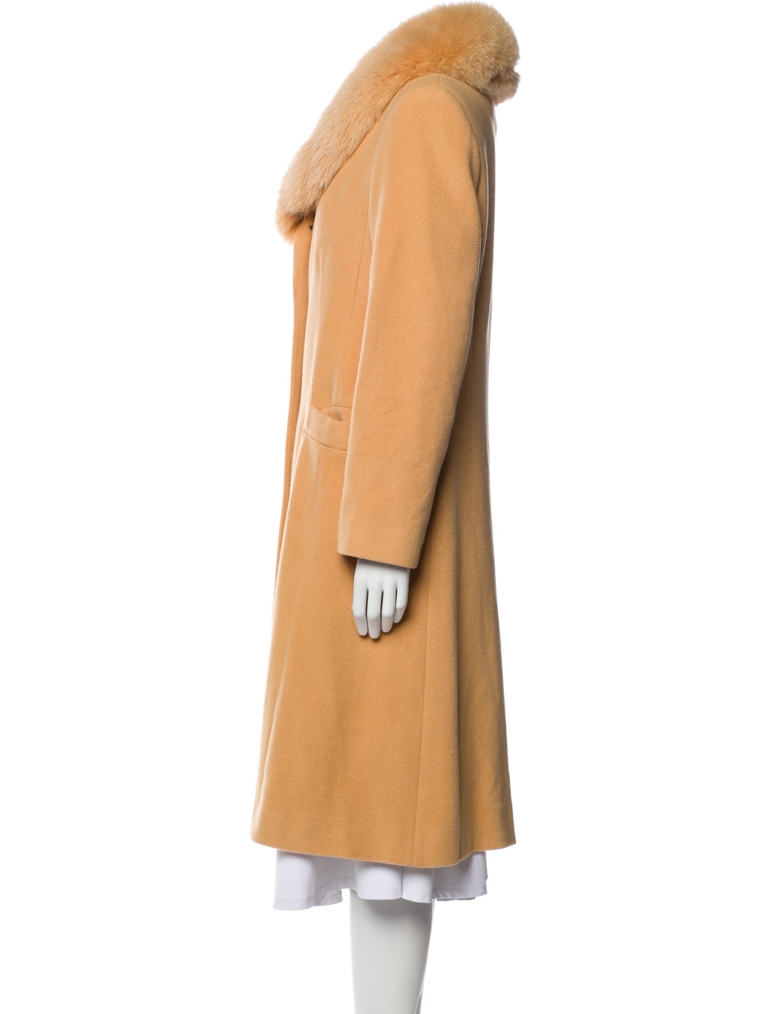 St. John Collection Cashmere Faux Fur Coat