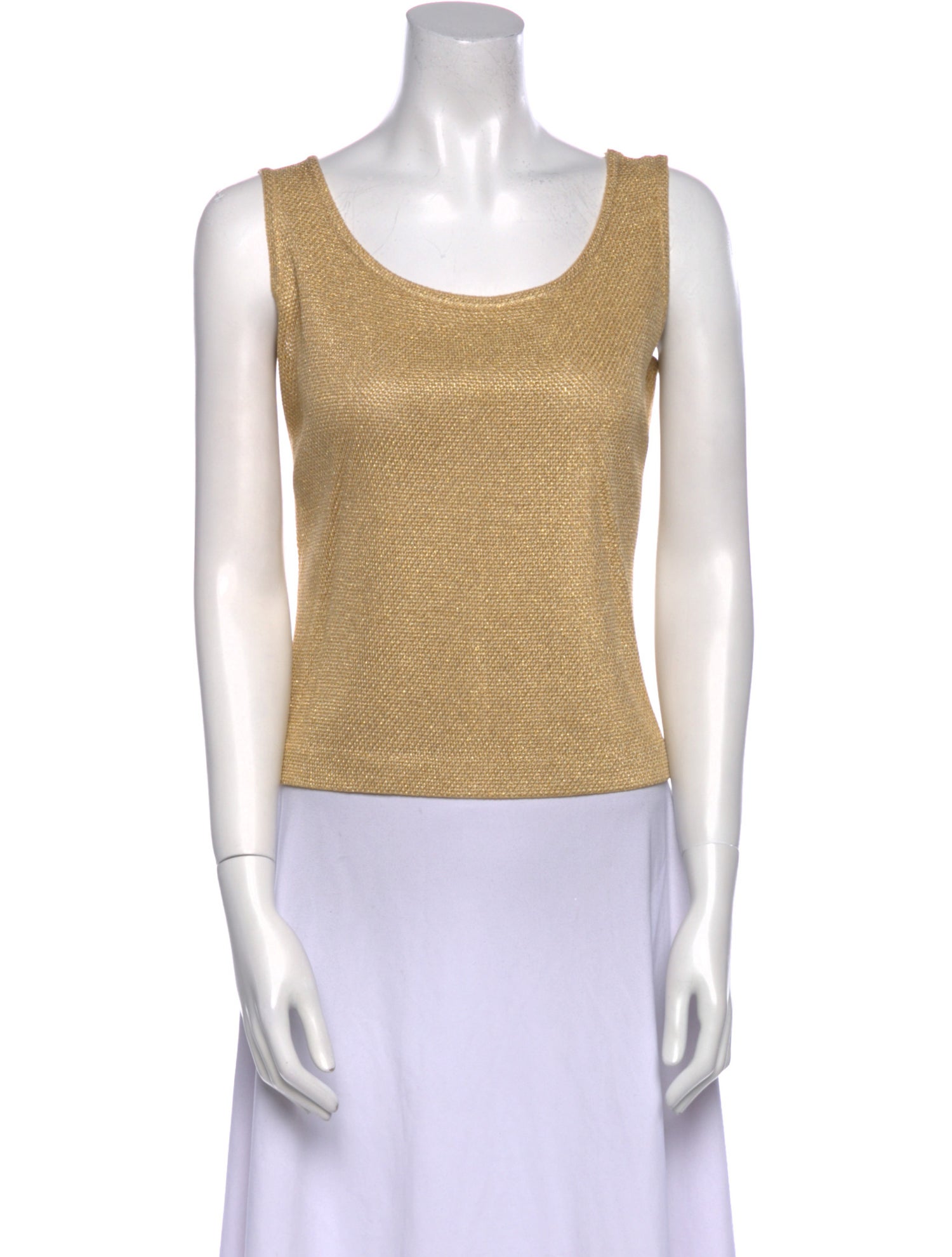 St. John Collection Scoop Neck Sleeveless Top