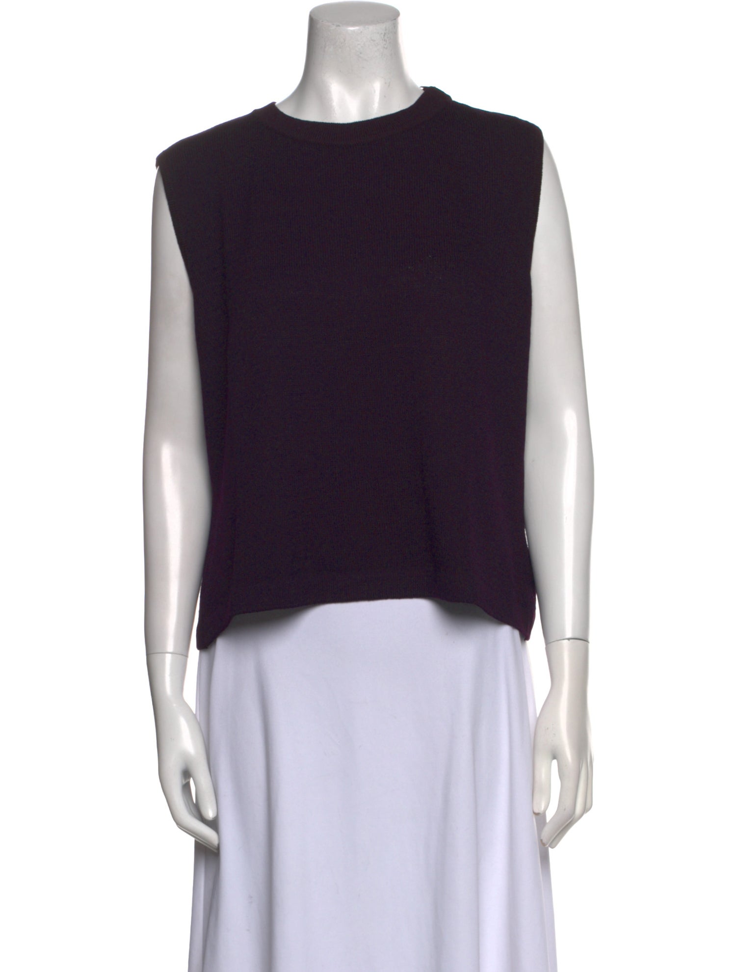 St. John Collection Wool Crew Neck Crop Top