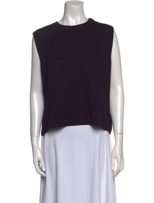 St. John Collection Wool Crew Neck Crop Top
