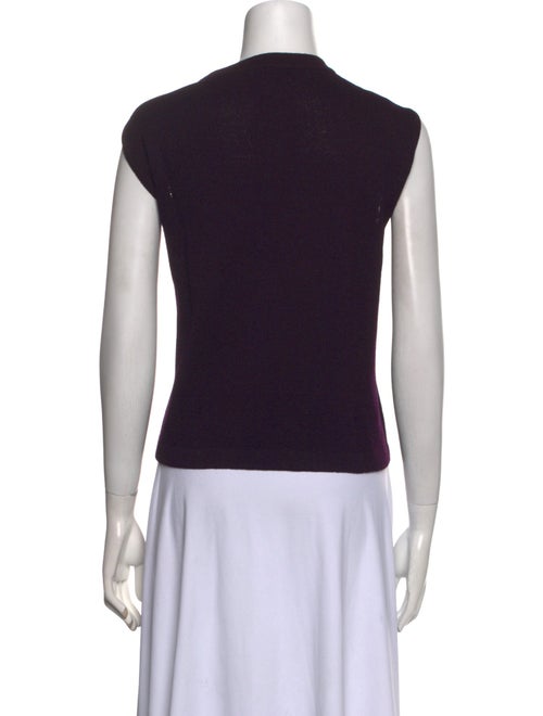 St. John Collection Wool Crew Neck Crop Top