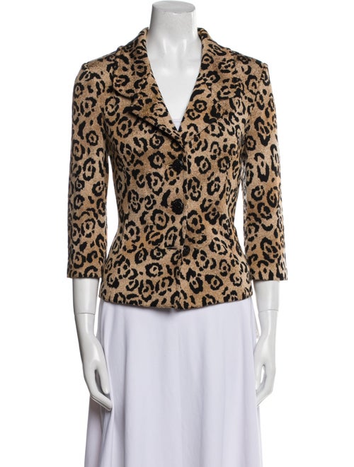 St. John Collection Animal Print Blazer