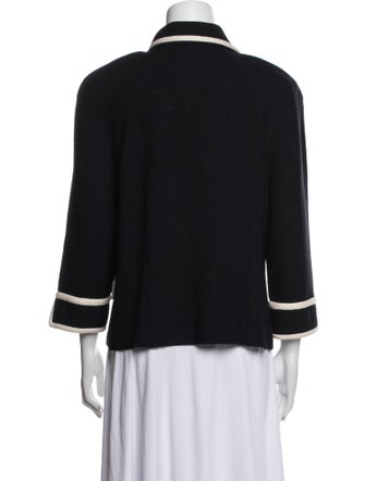 St. John Collection Wool Colorblock Pattern Evening Jacket