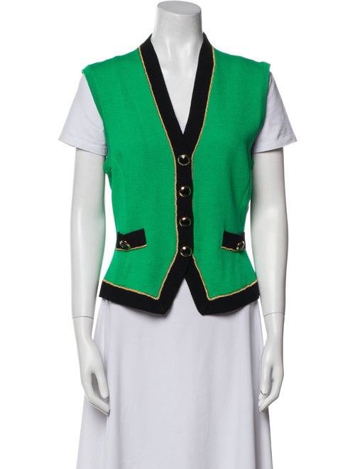 St. John Collection Colorblock Pattern Vest