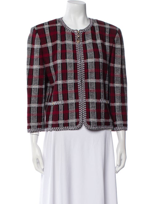 St. John Collection Plaid Print Jacket