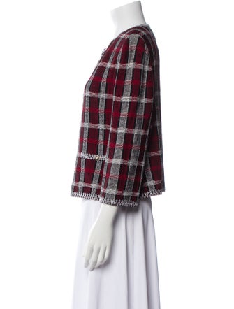 St. John Collection Plaid Print Jacket