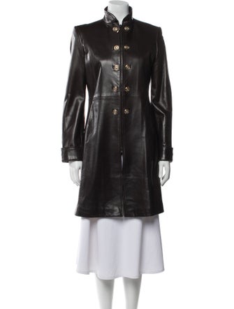 St. John Collection Leather Coat