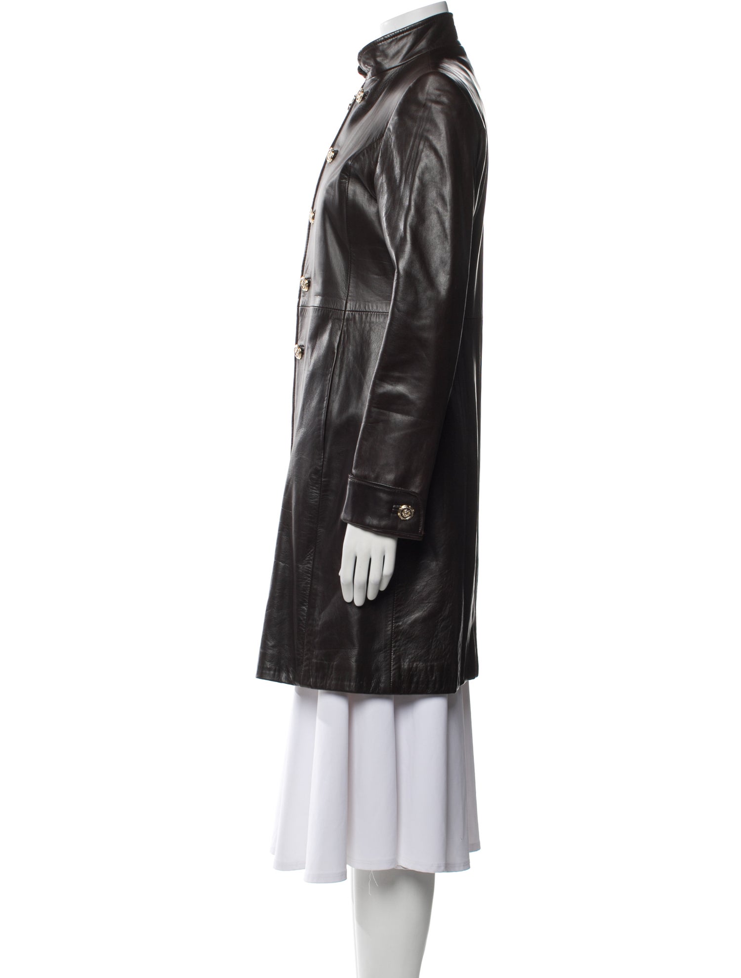 St. John Collection Leather Coat