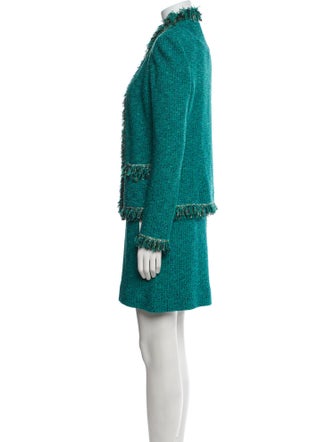 St. John Collection Wool Tweed Pattern Dress Set