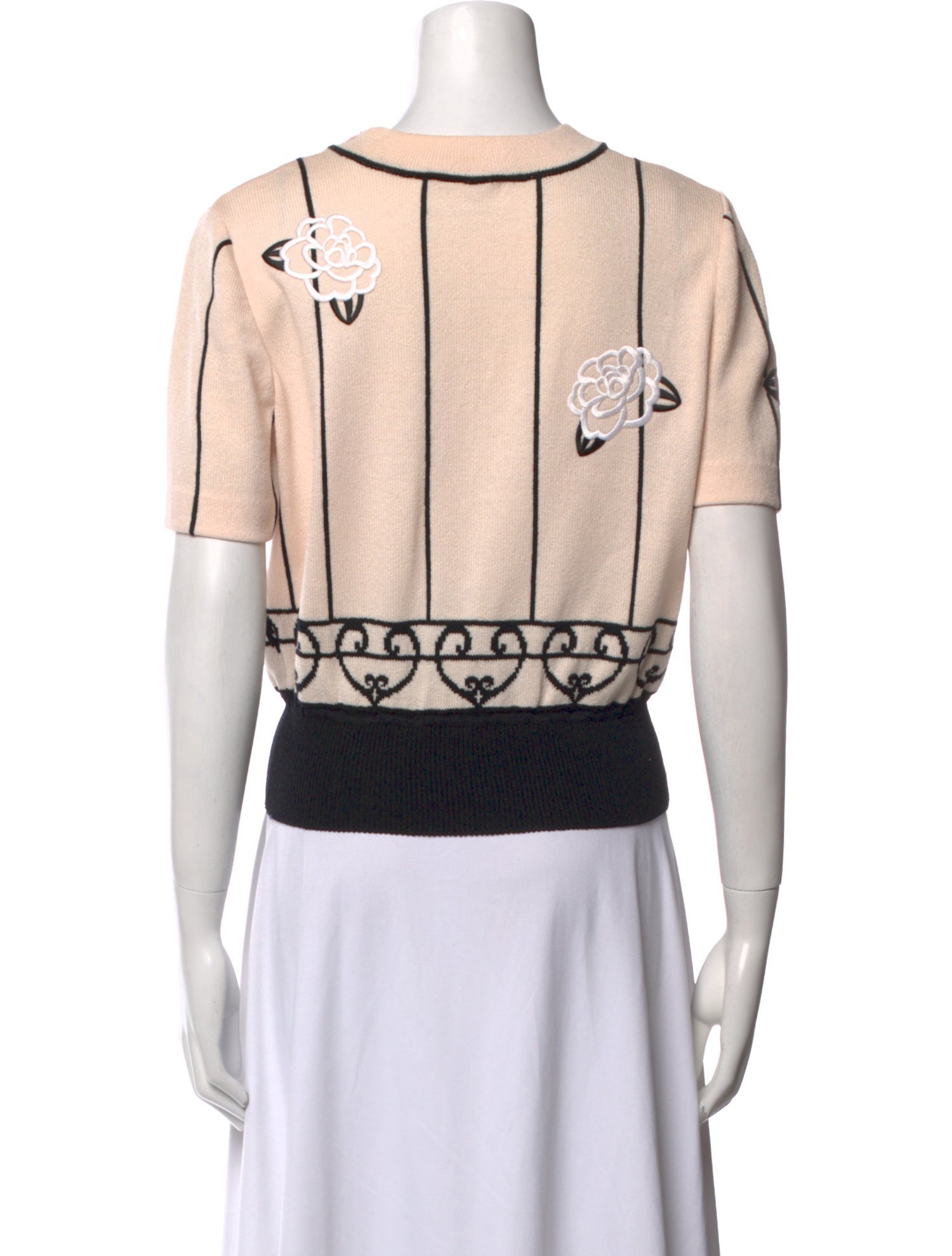 St. John Collection Graphic Print Crew Neck Sweatshirt