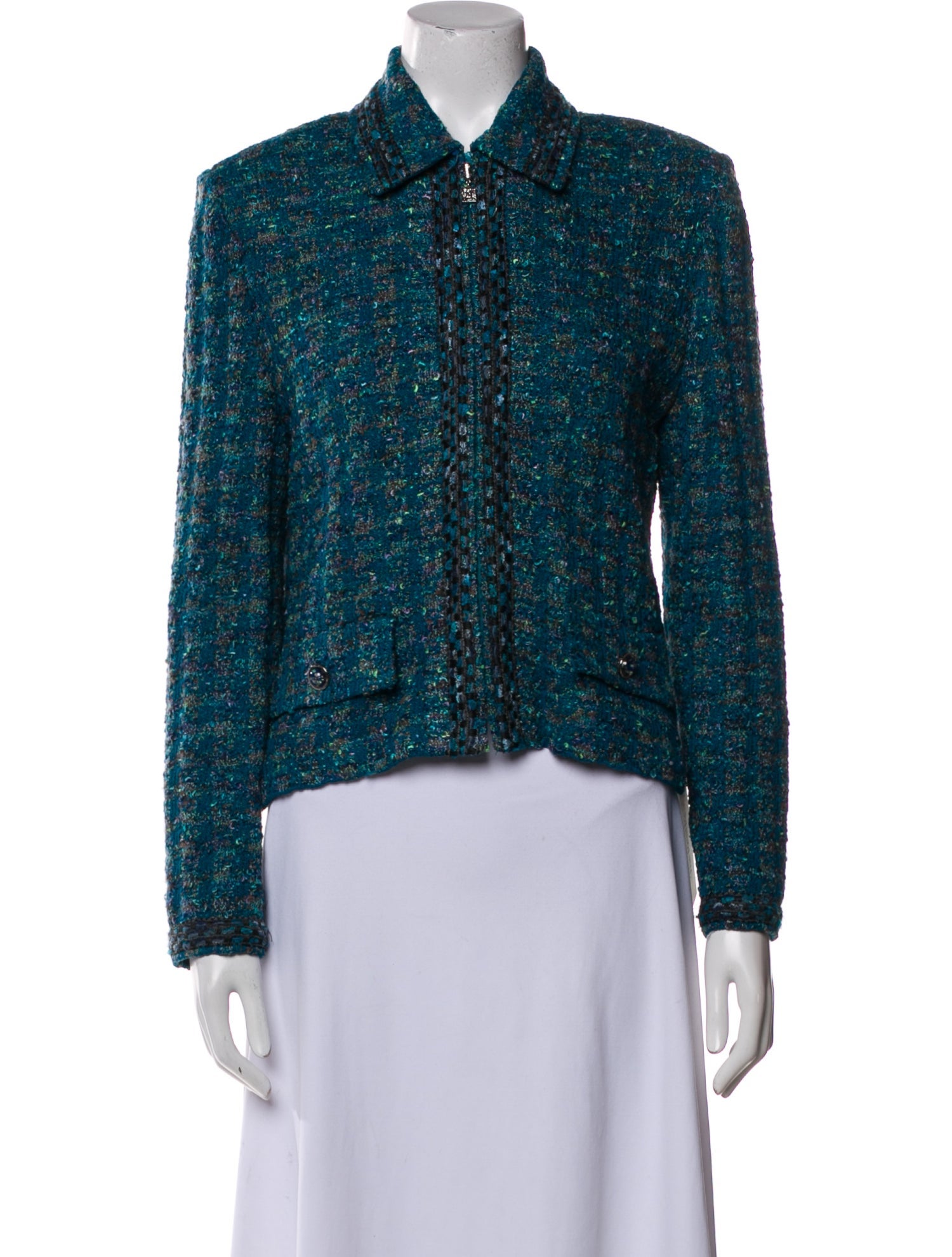 St. John Collection Tweed Pattern Evening Jacket