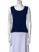 St. John Collection Wool Scoop Neck Top
