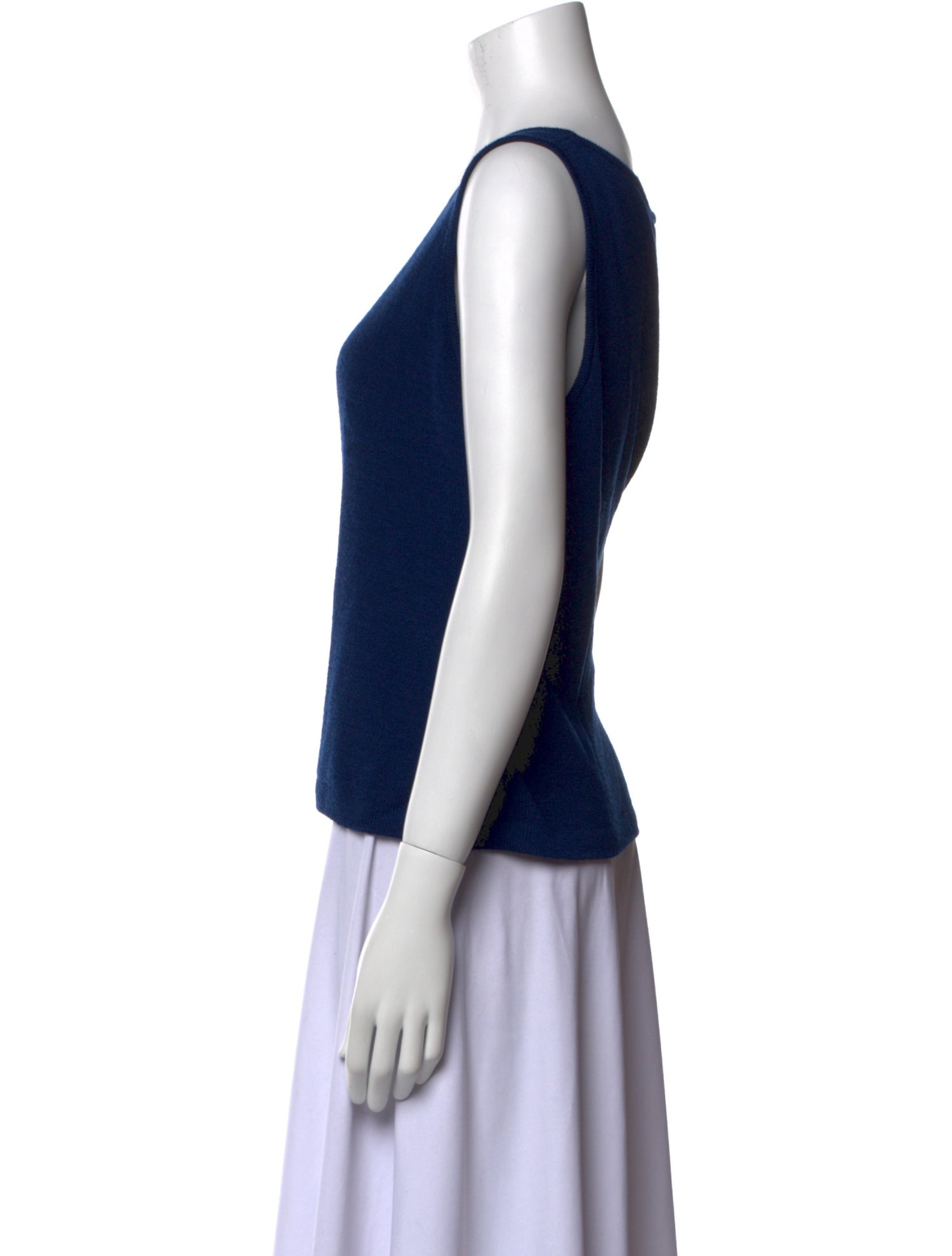 St. John Collection Wool Scoop Neck Top