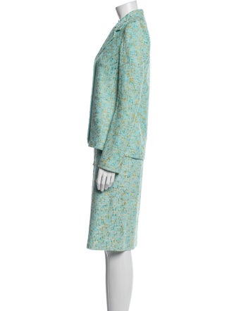 St. John Collection Tweed Pattern Skirt Suit