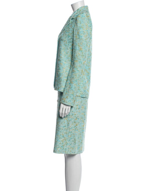 St. John Collection Tweed Pattern Skirt Suit