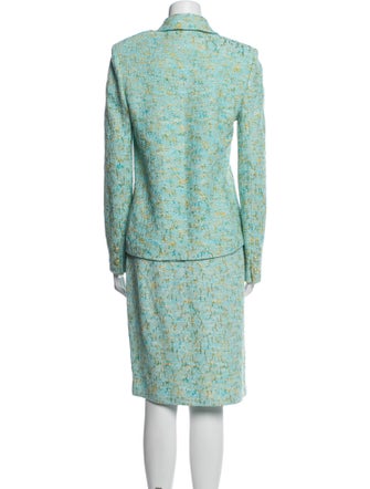 St. John Collection Tweed Pattern Skirt Suit