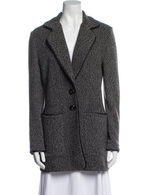 St. John Collection Wool Tweed Pattern Peacoat