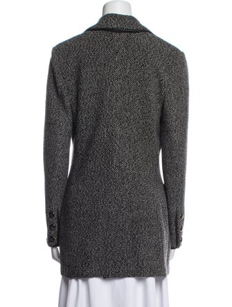 St. John Collection Wool Tweed Pattern Peacoat