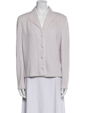 St. John Collection Wool Striped Blazer
