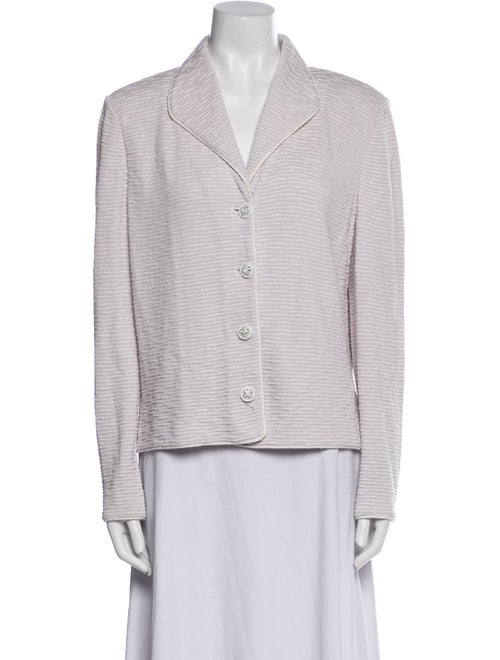 St. John Collection Wool Striped Blazer