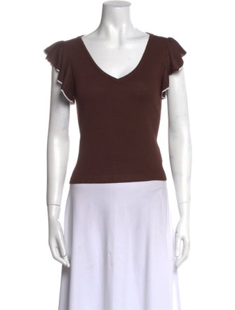 St. John Collection V-Neck Short Sleeve T-Shirt