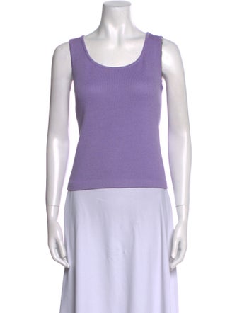 St. John Collection Scoop Neck Sleeveless Top