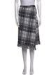 St. John Collection Plaid Print Midi Length Skirt