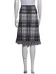 St. John Collection Plaid Print Midi Length Skirt
