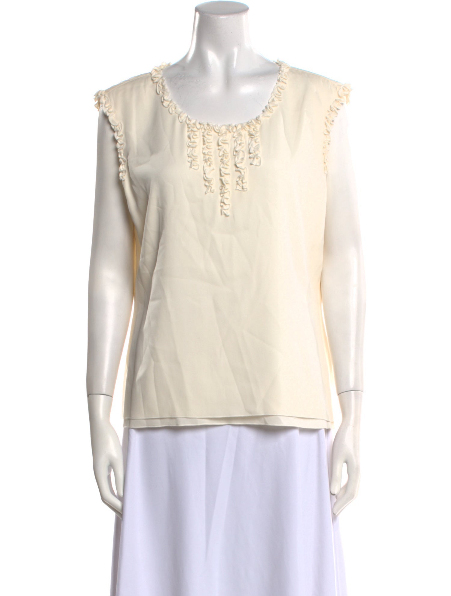 St. John Collection Silk Scoop Neck Top w/ Tags