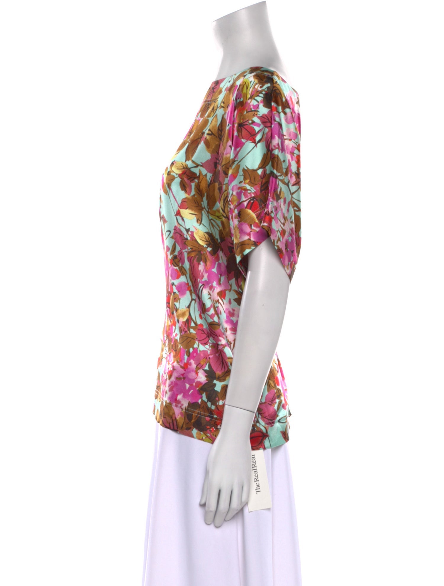 St. John Collection Silk Floral Print Blouse