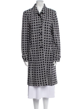 St. John Collection Wool Tweed Pattern Coat