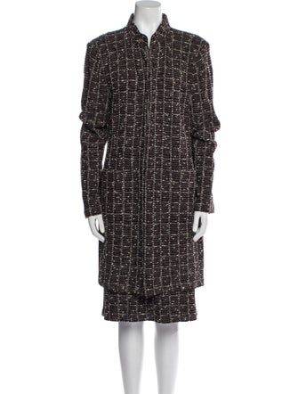 St. John Collection Wool Printed Skirt Suit