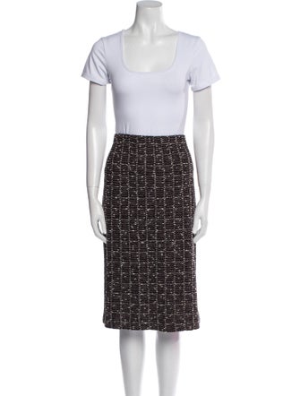 St. John Collection Wool Printed Skirt Suit