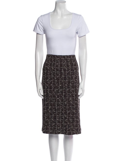 St. John Collection Wool Printed Skirt Suit