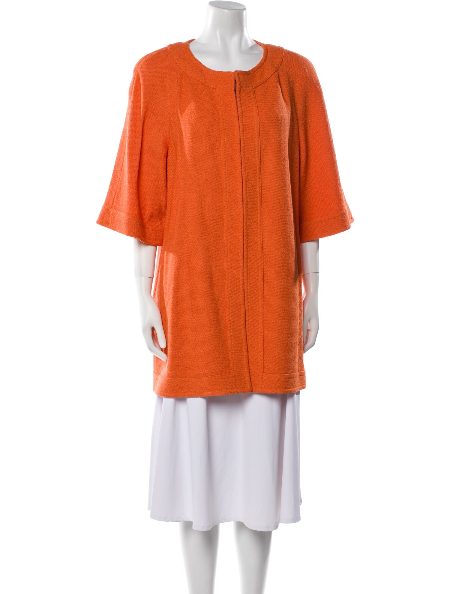 St. John Collection Wool Faux Fur Coat