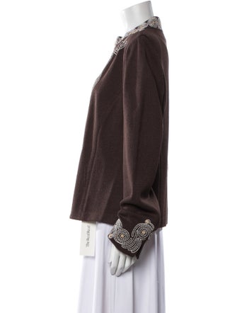 St. John Collection Wool Printed Evening Jacket