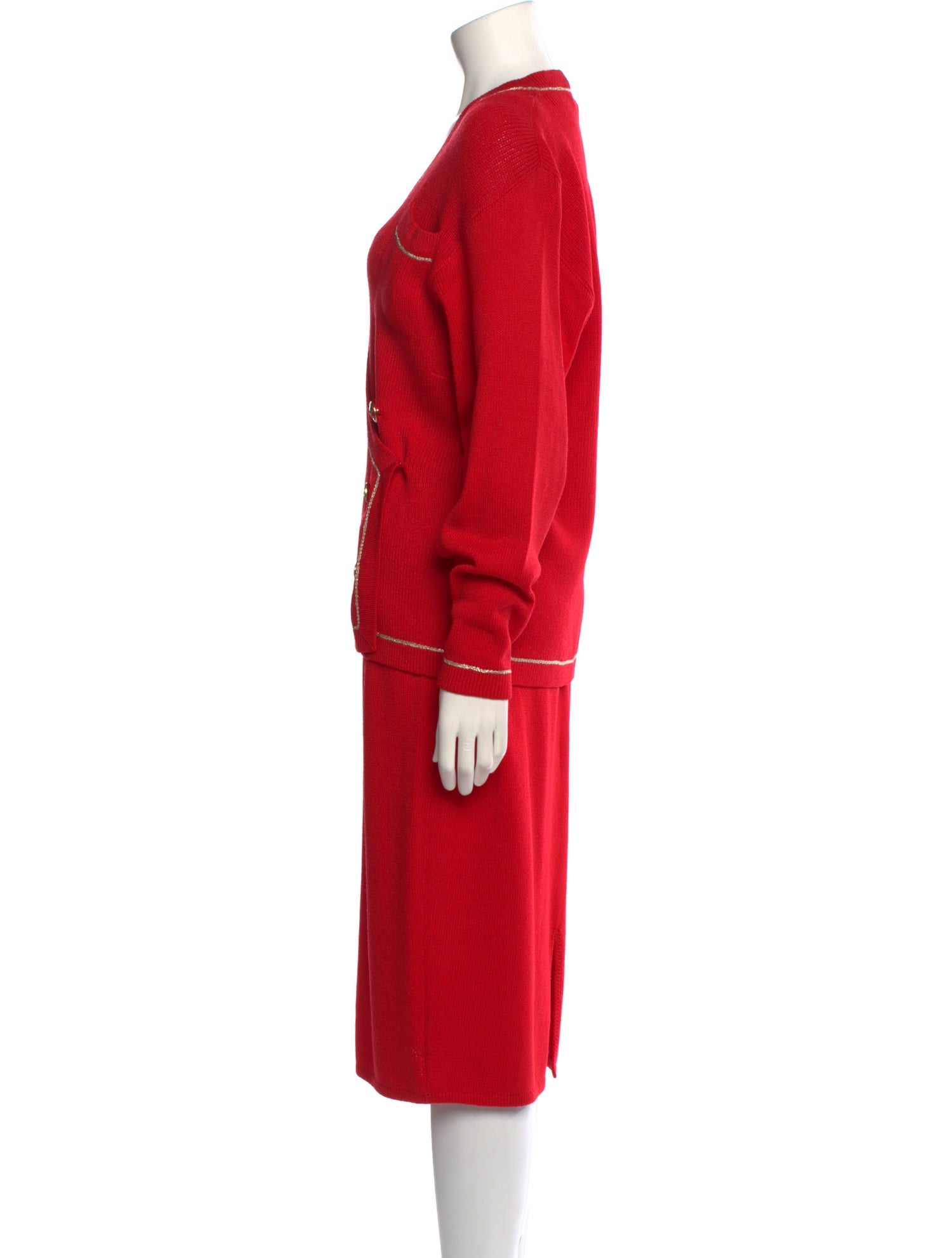 St. John Collection Wool V-Neck Sweater