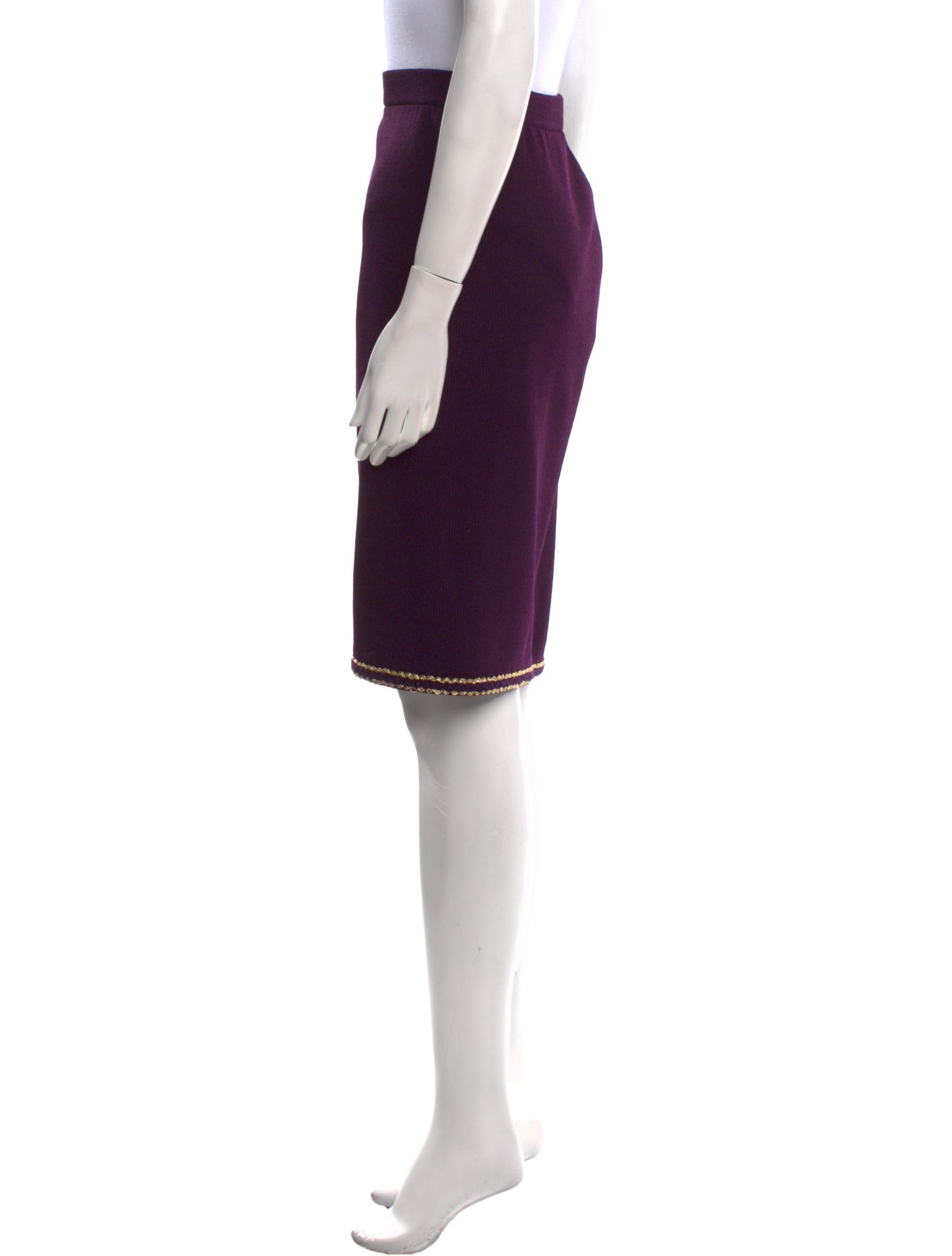 St. John Collection Wool Knee-Length Skirt